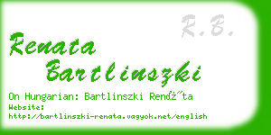 renata bartlinszki business card